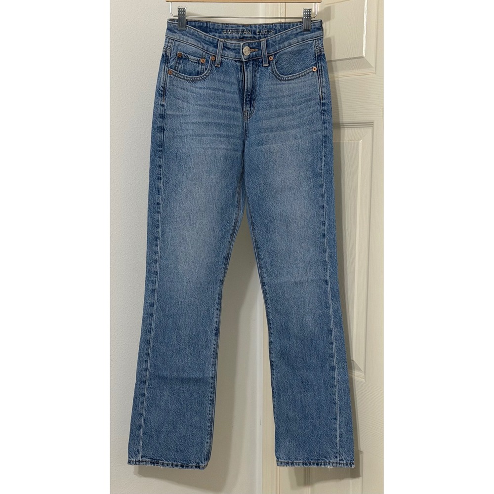 American Eagle 90s Bootcut Jeans Womens sz‎ 0 Preppy Coquette Y2K 90s inspired